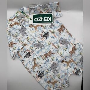 New Kenzo BABY BOYS BLUE COTTON PIQUÉ SHORTIE/ size 9M